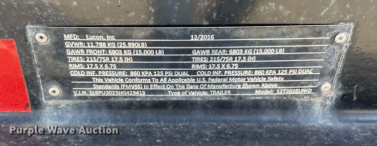 image for item DP0113 2017 Custom Heavy Haul 12T202ELPHD  equipment trailer