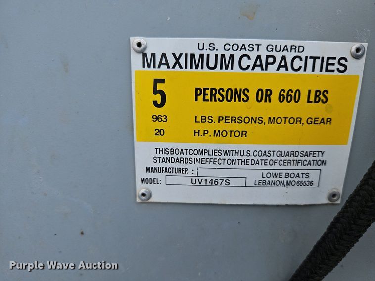 image for item DP2458 Lowe UV1467  boat