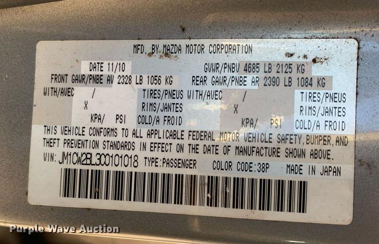 image for item DP8739 2011 Mazda Mazda5  van