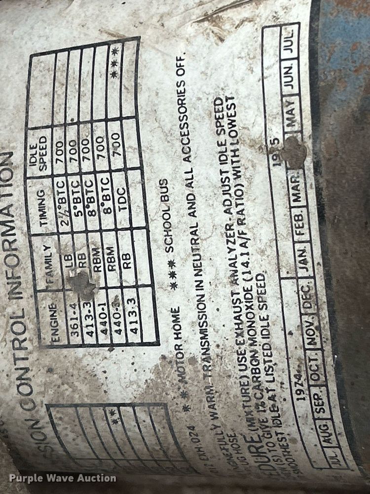 image for item DQ1020 1975 Dodge D800  pumper fire truck