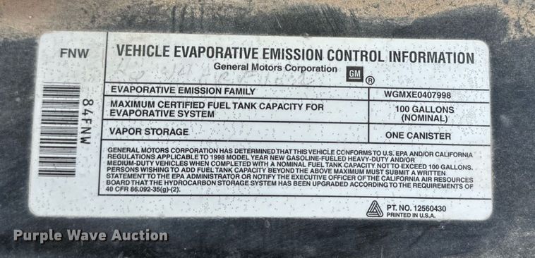 image for item DQ1470 1998 Chevrolet Express 3500  van