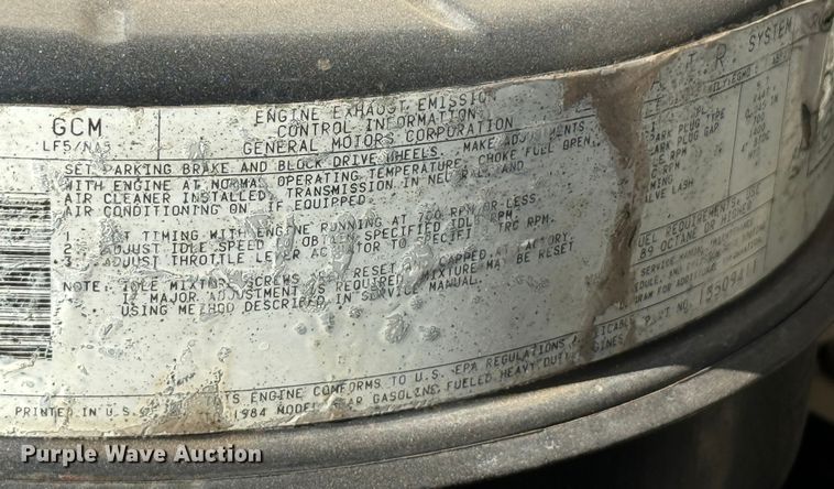 image for item GQ9220 1984 GMC C6000  dump flatbed truck