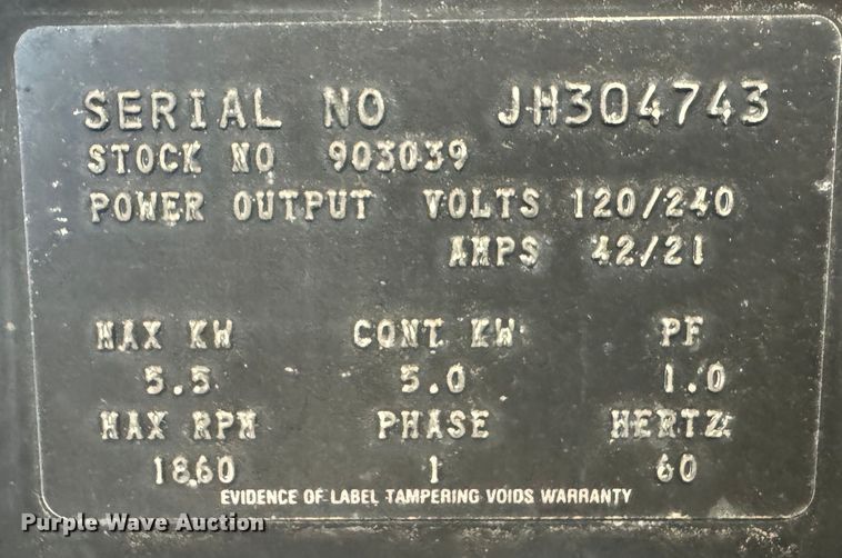 image for item GQ9221 Miller The Legend AEAD-200LE  welder/generator