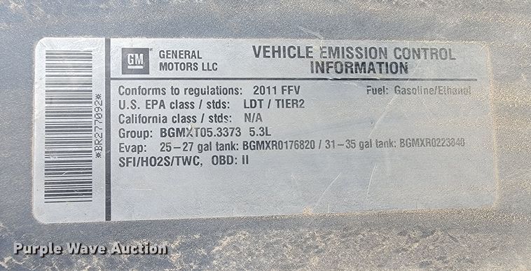 image for item JW9623 2011  Chevrolet Tahoe Police  SUV