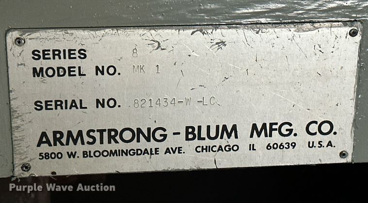 image for item KT9269 Armstrong-Blum MK-1  band saw