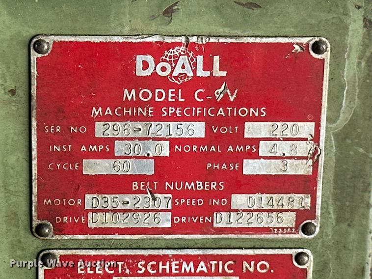 image for item KT9280 Doall C-9V  band saw