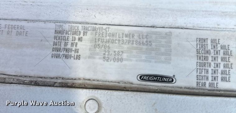 image for item KW9199 2007 Freightliner Columbia  flatbed truck