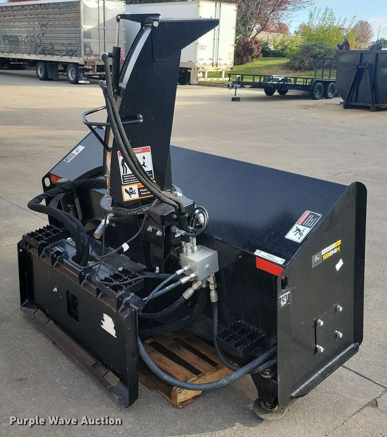 image for item LO9873 John Deere SB84H  skid steer snow blower