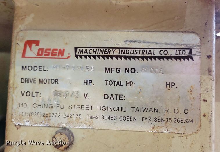 image for item LO9914 1989 Startrite C200W  band saw