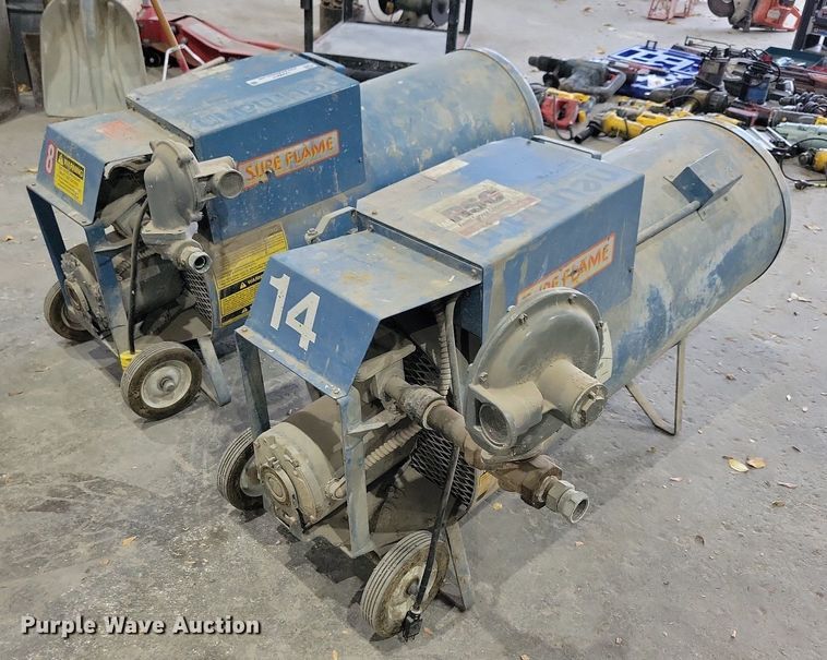 image for item LO9917 (2) Sure Flame S405 shop heaters