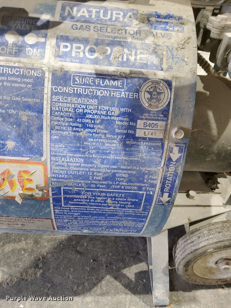 image for item LO9919 (3) Sure Flame S405 shop heaters