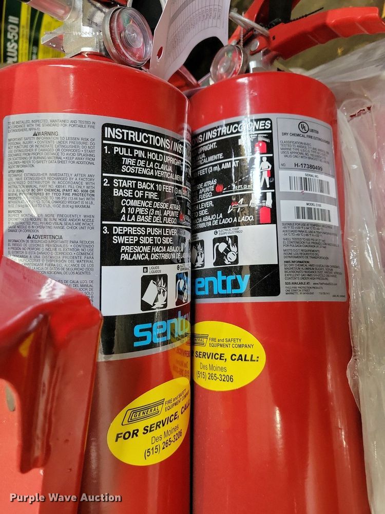 image for item LO9922 (38) Sentry dry chemical fire extinguishers
