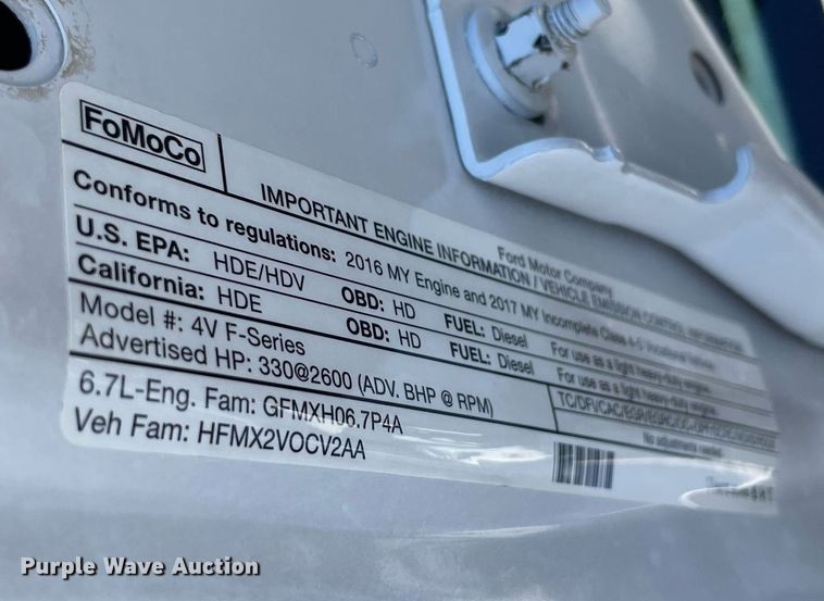 image for item LV9106 2017 Ford F550 Super Duty Crew Cab utility / service truck