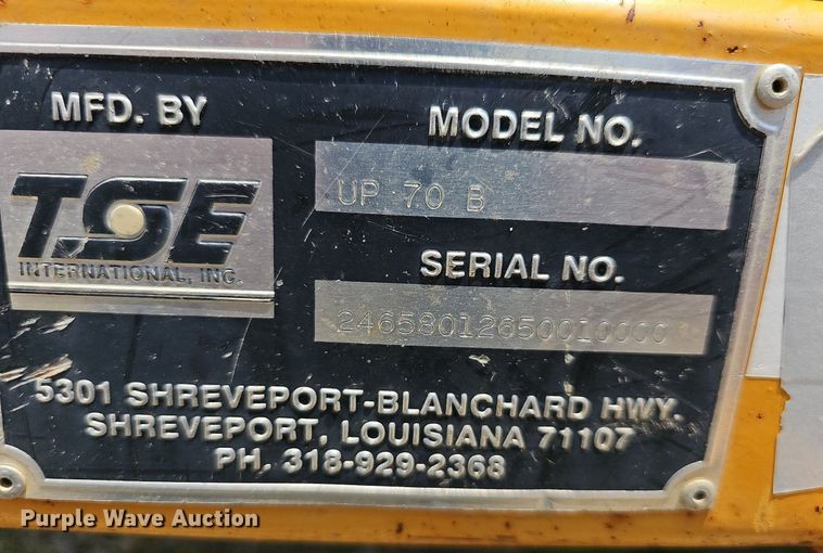 image for item LW9665 2001 TSE International UP70B  cable puller