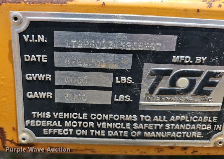 image for item LW9665 2001 TSE International UP70B  cable puller