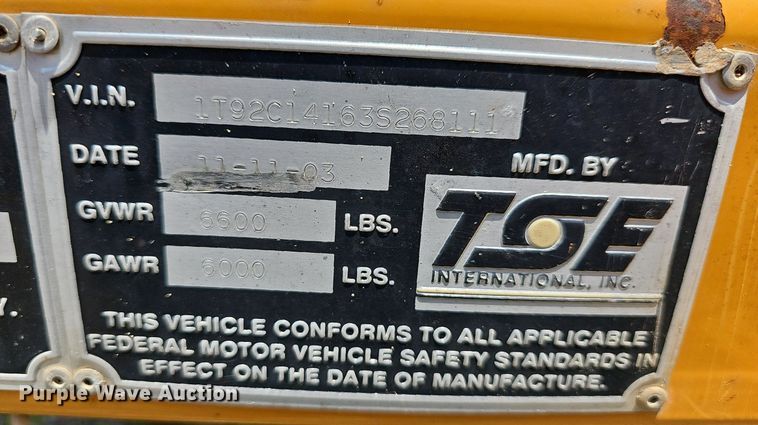 image for item LW9666 2003 TSE International UP70B  cable puller