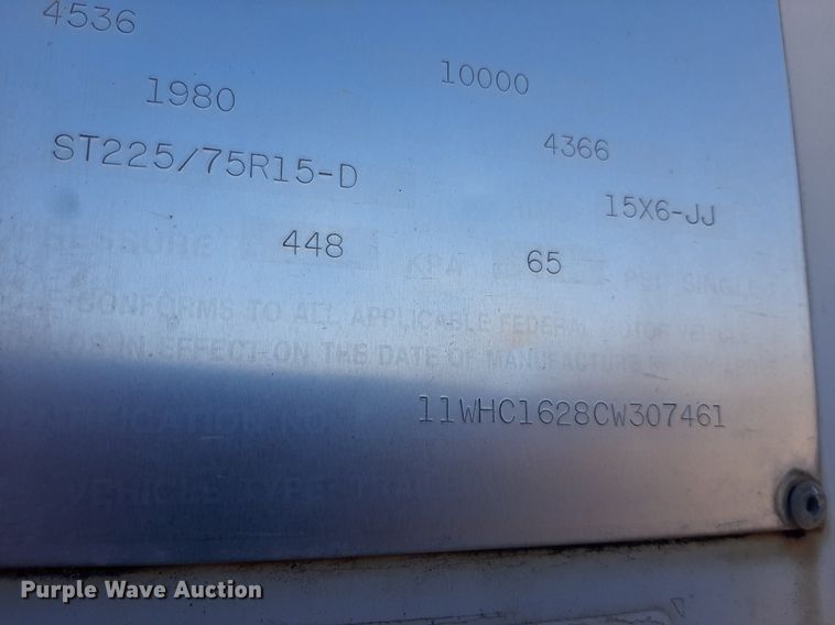 image for item LX9795 2012 W-W  enclosed cargo trailer