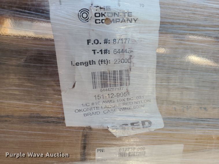 image for item MG9779 Approximately 147,000' of Okonite 16 AWG electrical  wire