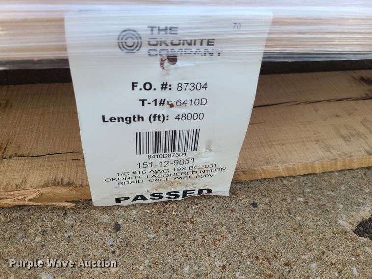 image for item MG9779 Approximately 147,000' of Okonite 16 AWG electrical  wire