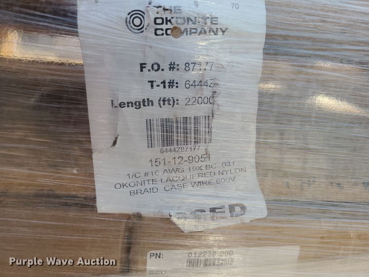 image for item MG9779 Approximately 147,000' of Okonite 16 AWG electrical  wire