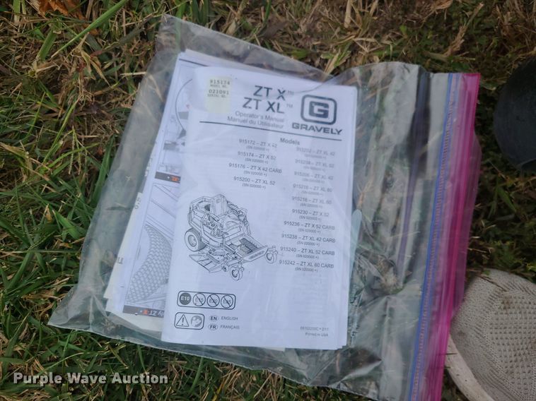 image for item MQ9563 Gravely ZTX-52  ZTR lawn mower