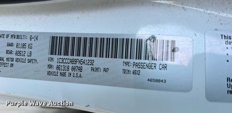 image for item NI9084 2015 Chrysler 200 