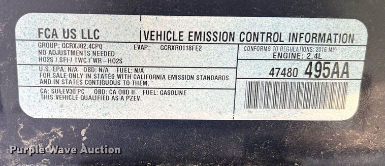 image for item NI9085 2016 Jeep Cherokee Sport  SUV