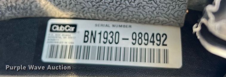 image for item NI9113 2019 Club Car Tempo  golf cart