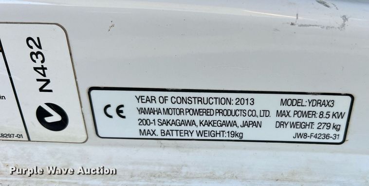 image for item NI9114 2013 Yamaha YDRAX3  golf cart