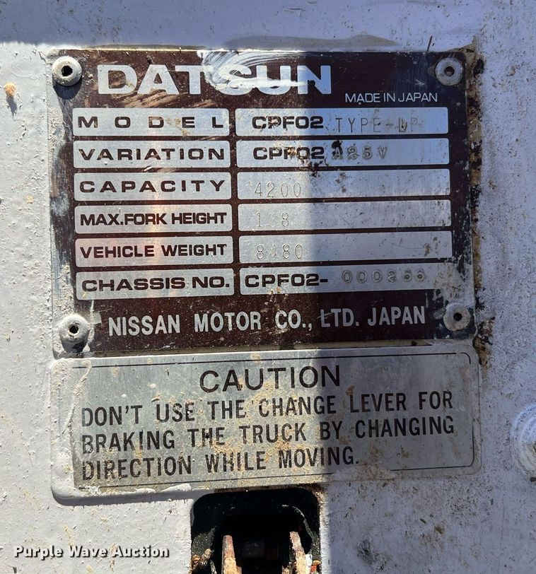 image for item NI9117 Datsun CPF02  forklift