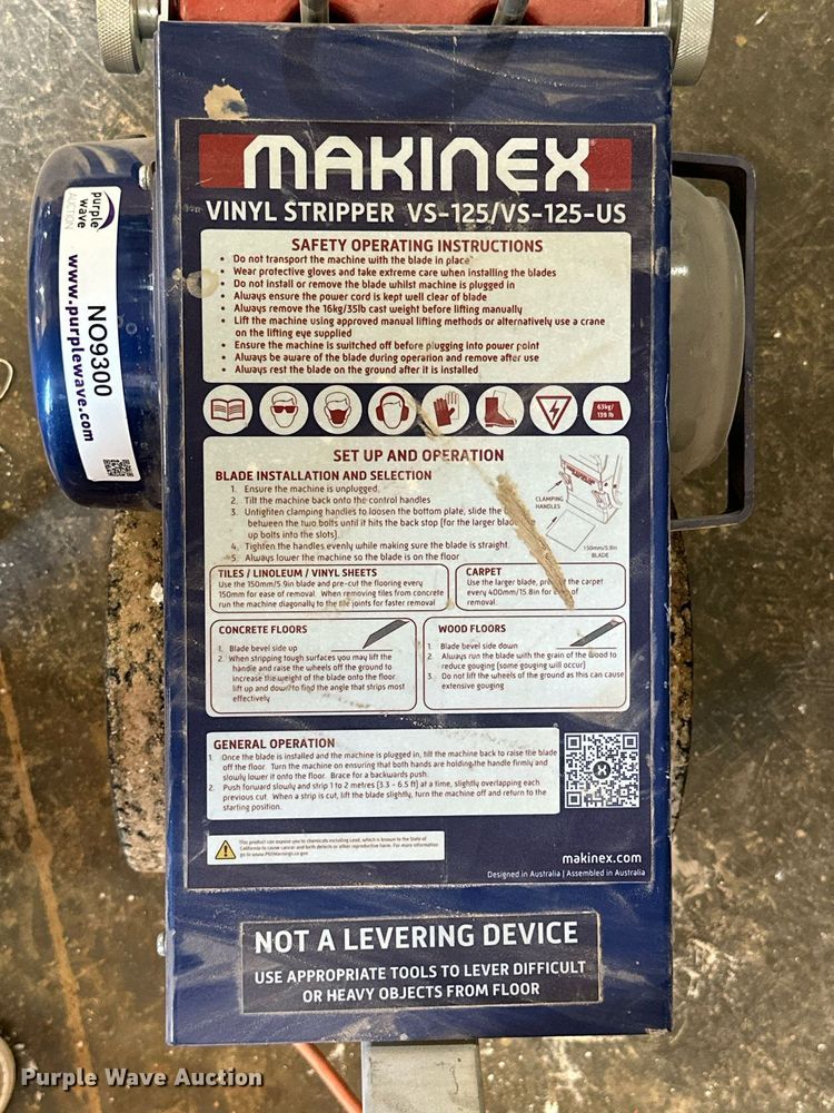 image for item NO9300 Makinex VS-125  vinyl stripper