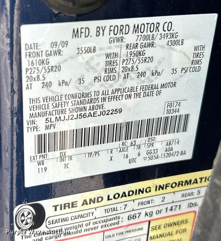 image for item NQ9963 2010 Lincoln Navigator  SUV