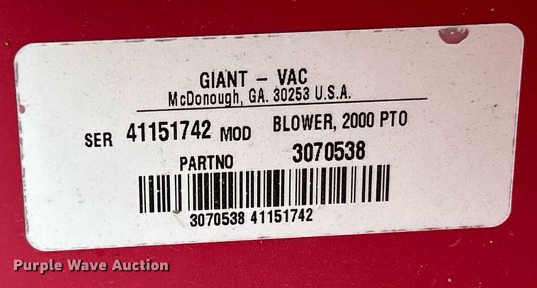image for item NR9008 Giant Vac Blower 2000  blower
