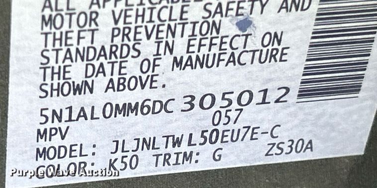 image for item NR9019 2013 Infiniti JX35  SUV