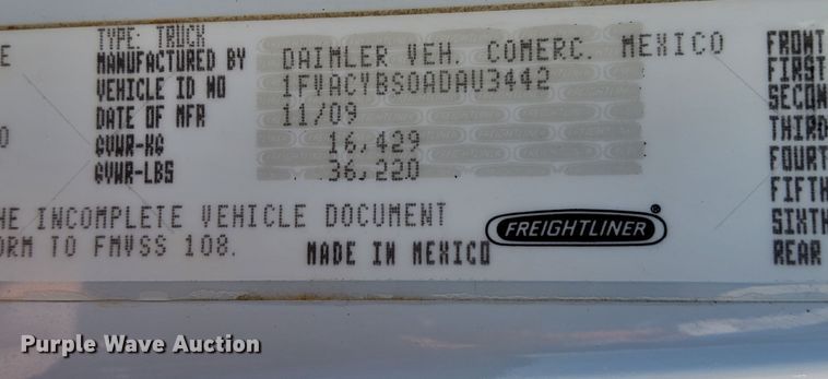 image for item NR9024 2010 Freightliner M2  utility / service truck