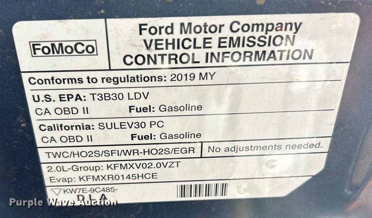 image for item NR9310 2019 Ford Fusion SE Hybrid