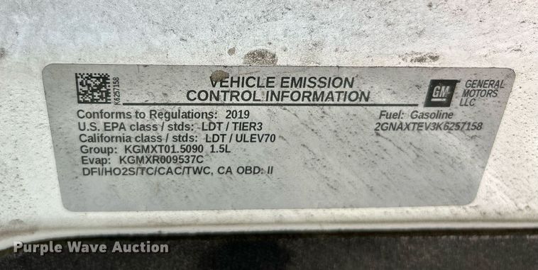 image for item NR9312 2019 Chevrolet Equinox LT  SUV