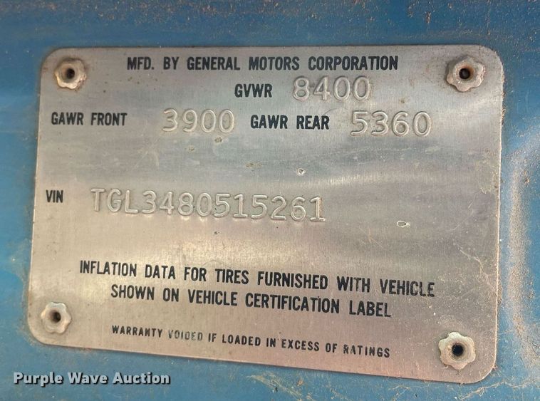 image for item NX9918 1978 GMC Vandura 35  Step van