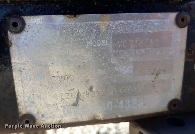 image for item OF9590 2001 Pace VC718TA2  enclosed cargo trailer