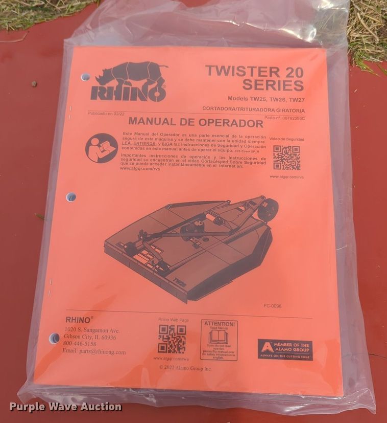 image for item OL9094 Rhino TW27  rotary mower