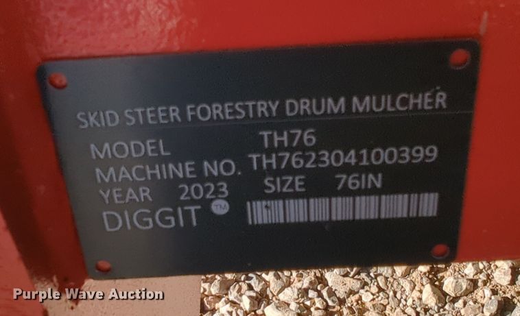 image for item OL9107 2023 Diggit TH76  skid steer mulcher