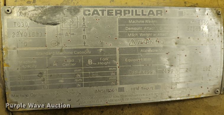 image for item OL9288 Caterpillar TC30  forklift