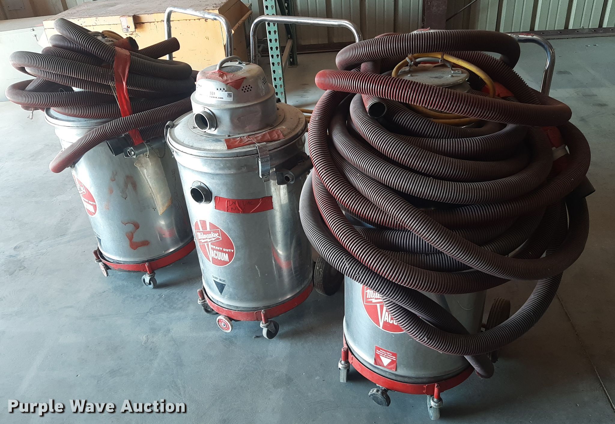 (3) Milwaukee shop vacuums in Burlington, KS Item OF9551 for sale