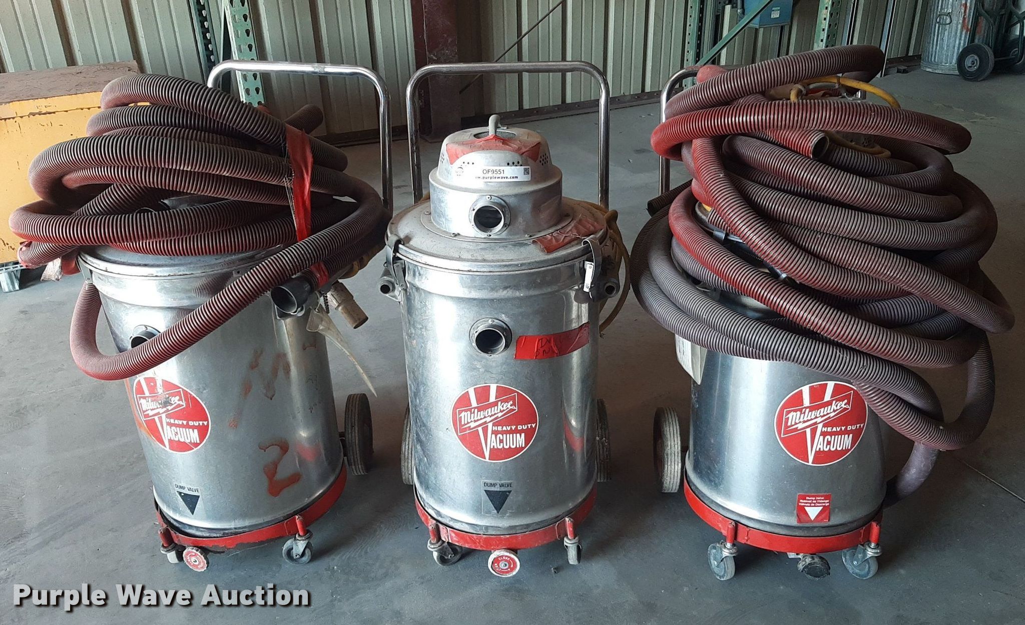 (3) Milwaukee shop vacuums in Burlington, KS Item OF9551 for sale
