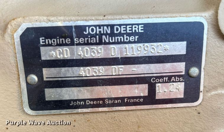 image for item DJ6357 1993 Ingersoll Rand P185CWJD  air compressor