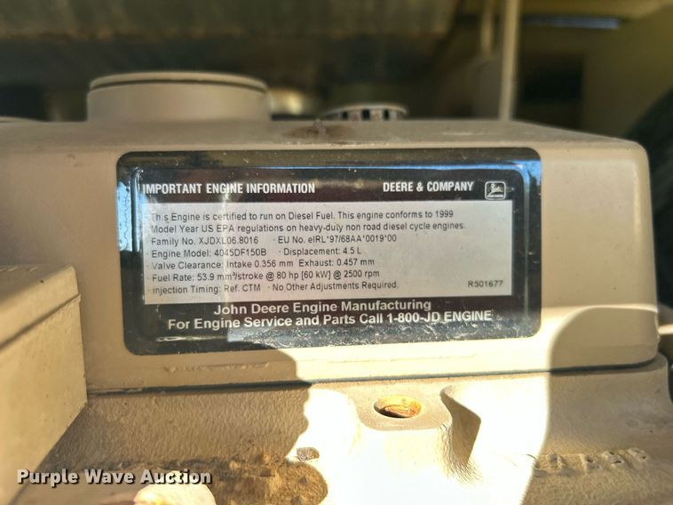 image for item DJ6358 1999 Ingersoll Rand P185WJD  air compressor