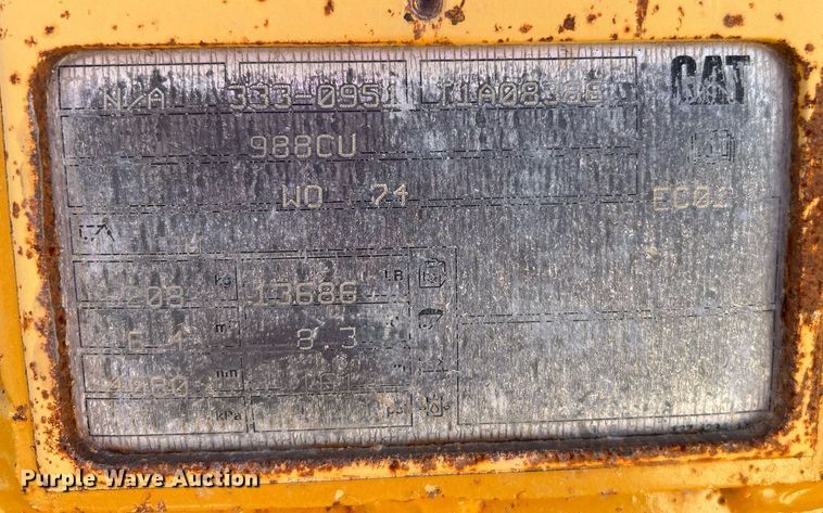 image for item DJ6372 2013 Caterpillar 988H  wheel loader