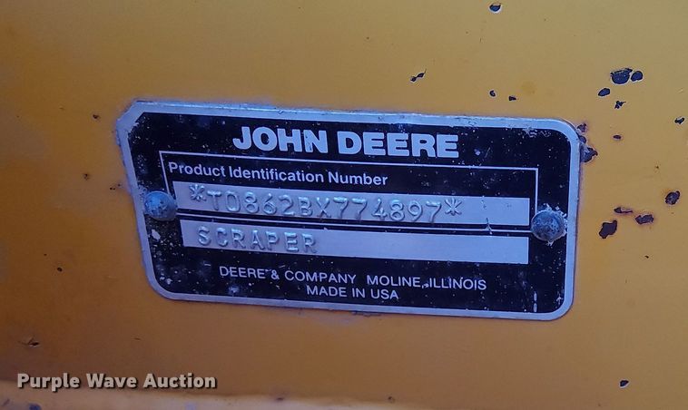 image for item DK8874 1991 John Deere 862B  elevating scraper