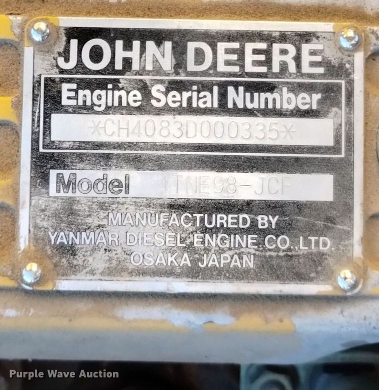 image for item DK8876 1999 John Deere 80  mini excavator