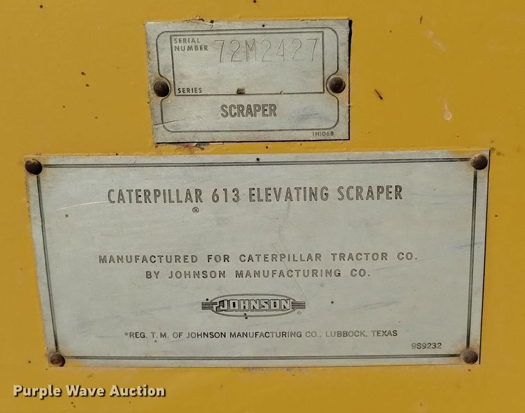 image for item DK8878 1973 Caterpillar 613B  elevating scraper